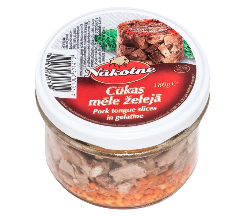PORK TONGUE SLICES IN GELATINE 180G