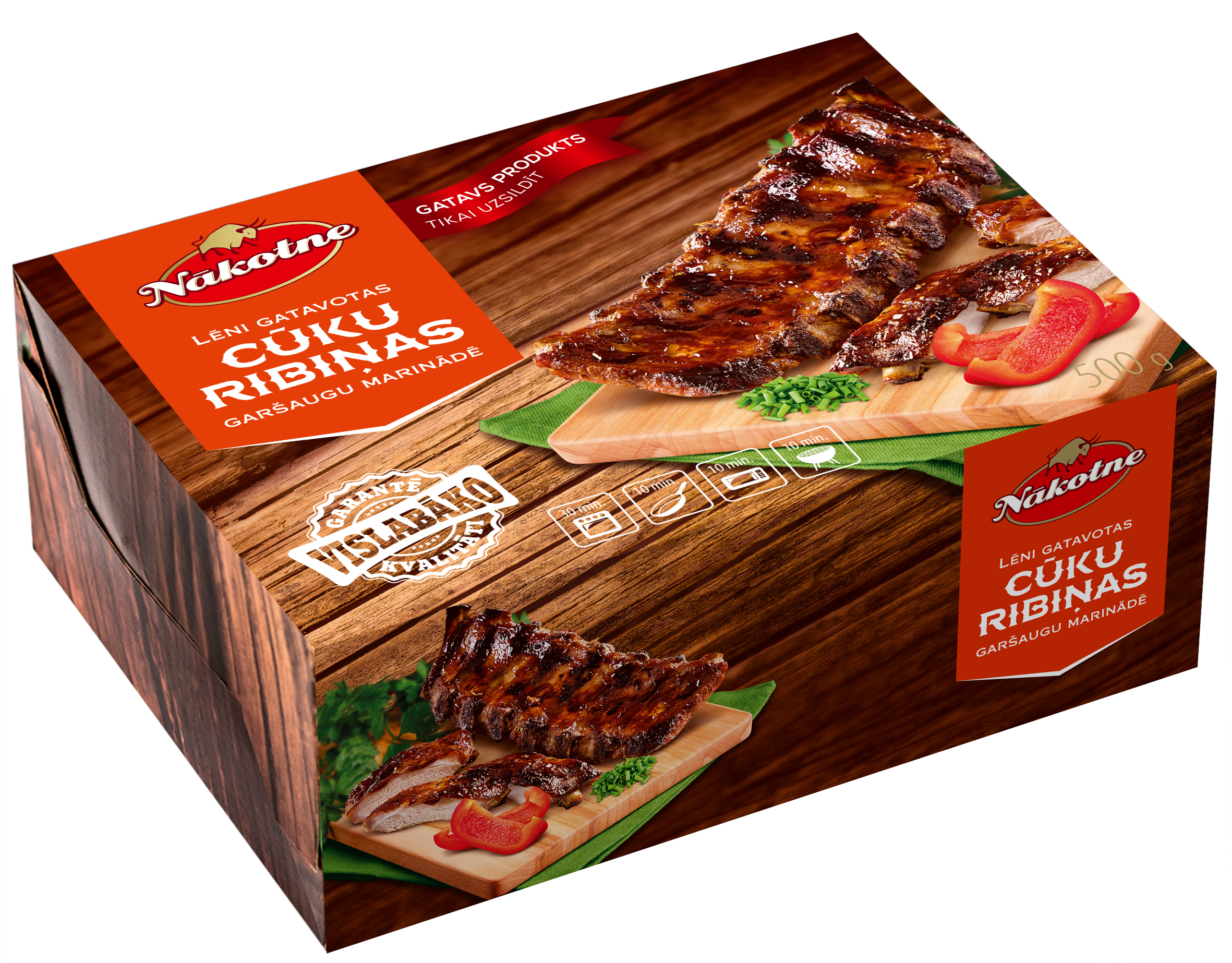 LĒNI GATAVOTAS CŪKU RIBIŅAS GARŠAUGU MARINĀDĒ 500g