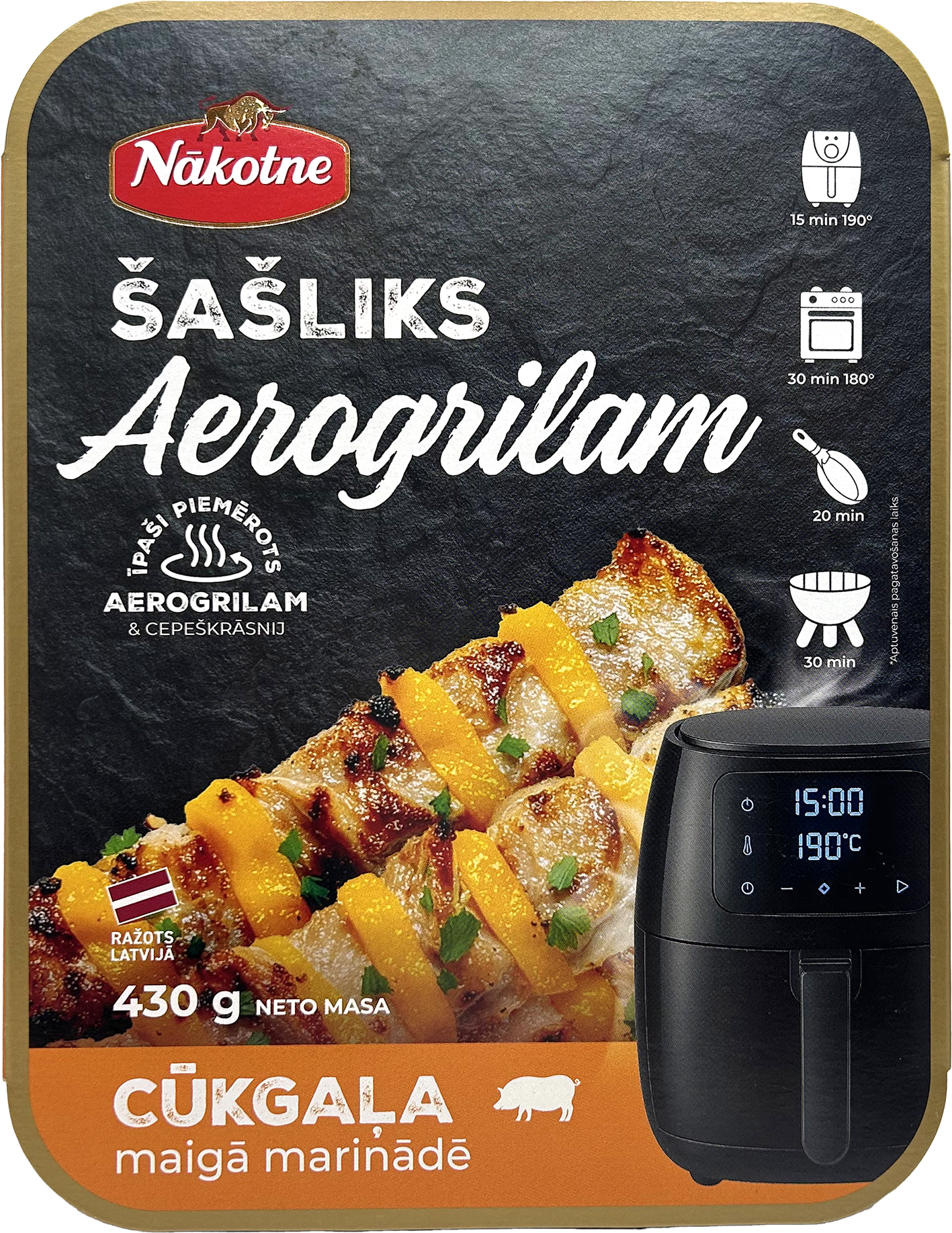 ŠAŠLIKS AEROGRILAM, CŪKGAĻA MAIGĀ MARINĀDĒ 430g