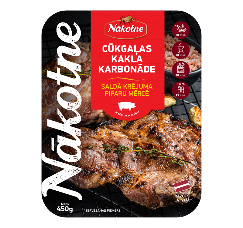 CŪKGAĻAS KAKLA KARBONĀDE SALDĀ KRĒJUMA PIPARU MĒRCĒ 450g