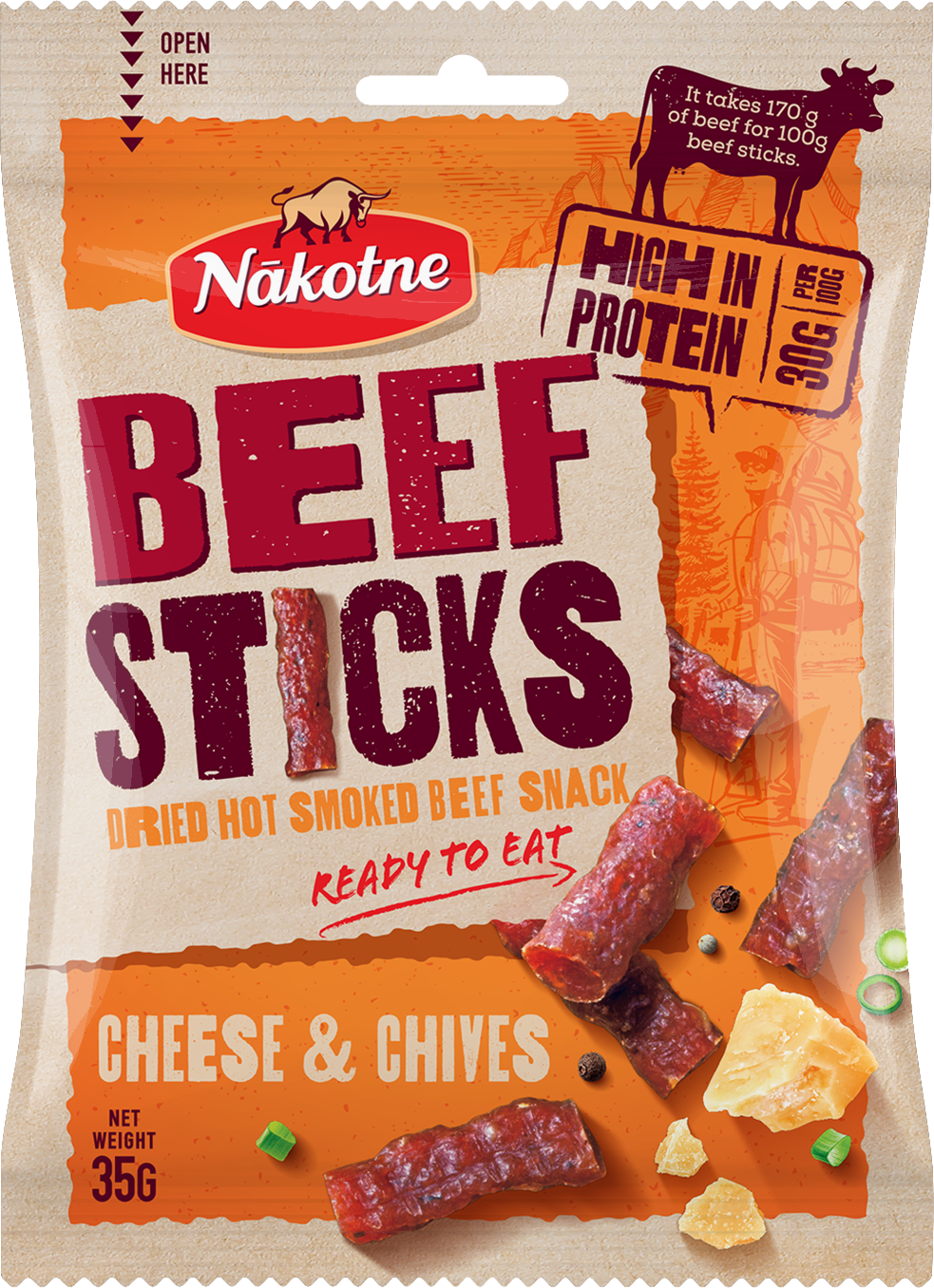 BEEF STICKS CHEESE & CHIVES