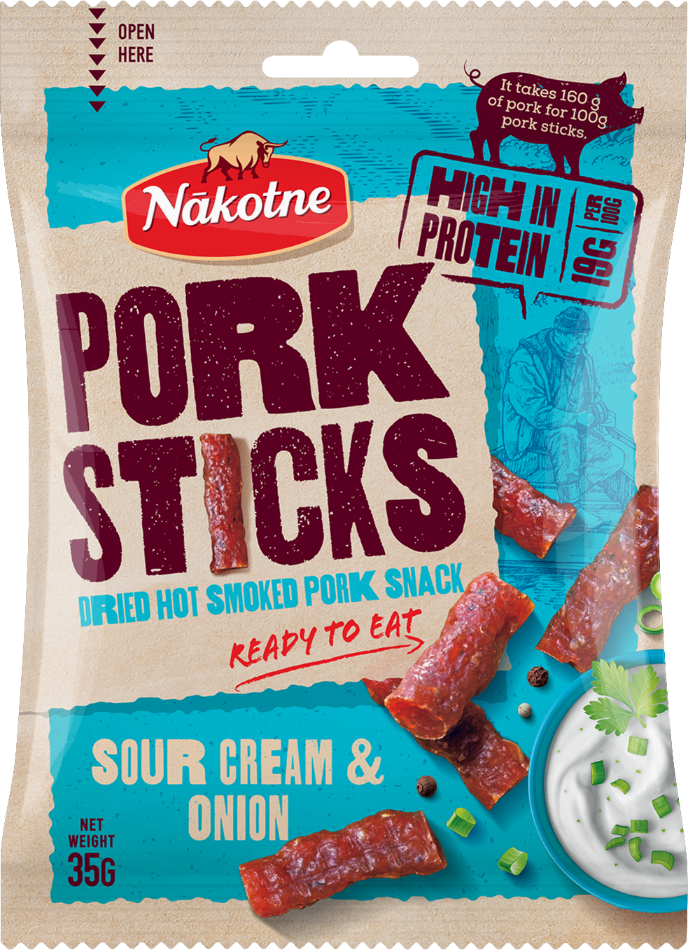 PORK STICKS SOUR CREAM & ONION