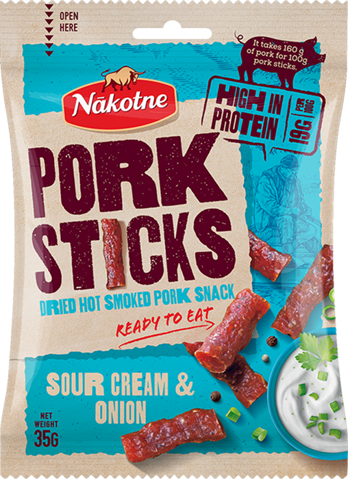 CŪKGAĻAS UZKODA PORK STICKS SOUR CREAM & ONION