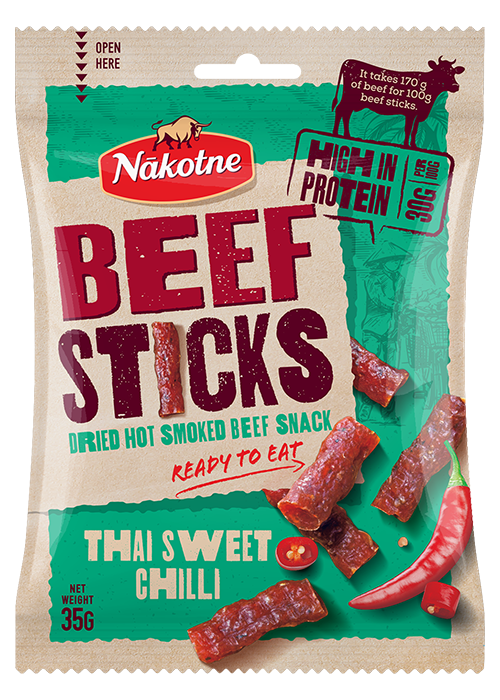 LIELLOPU GAĻAS UZKODA BEEF STICKS THAI SWEET CHILLI