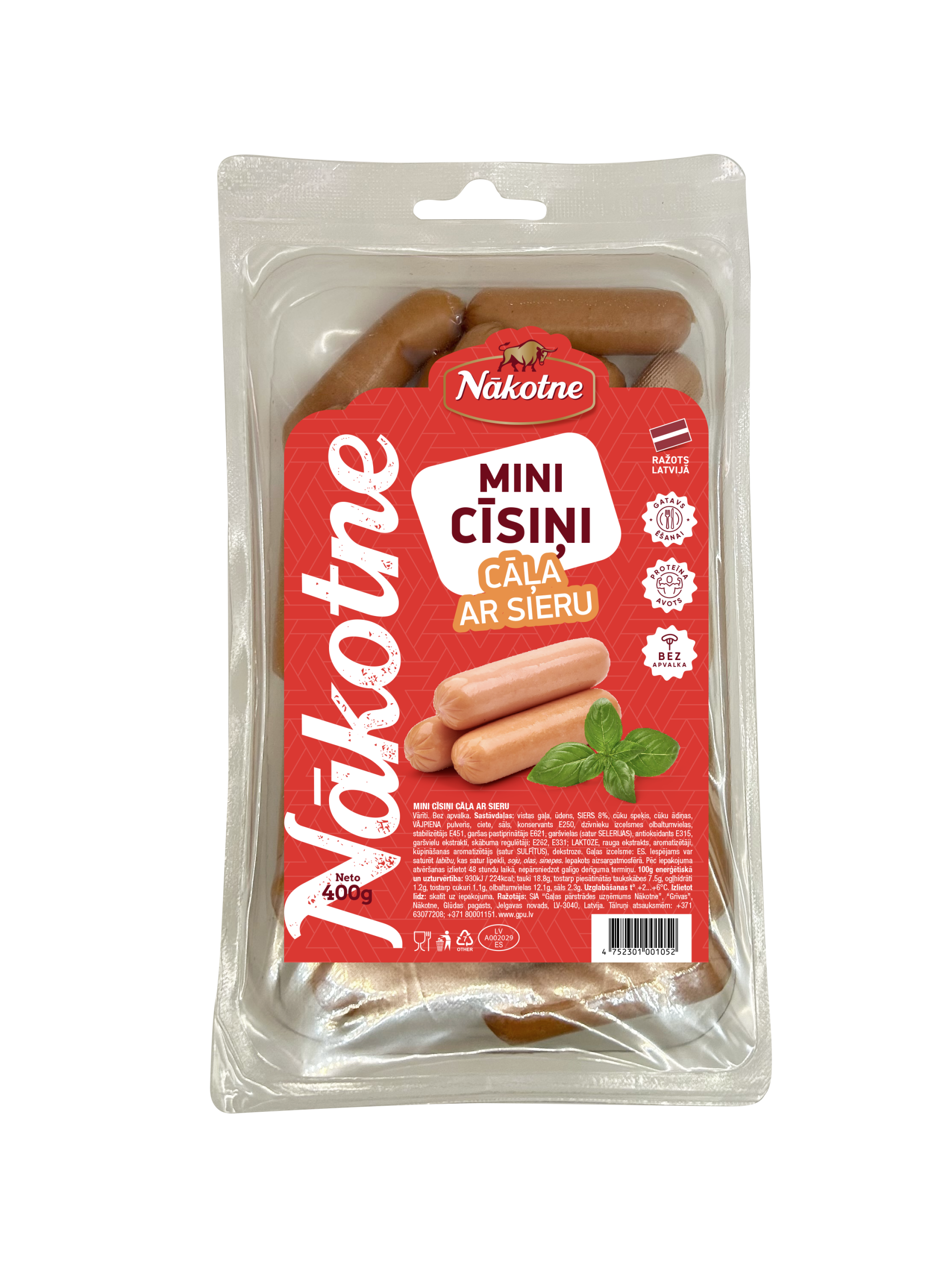 MINI CHICKEN FRANKFURTERS WITH CHEESE