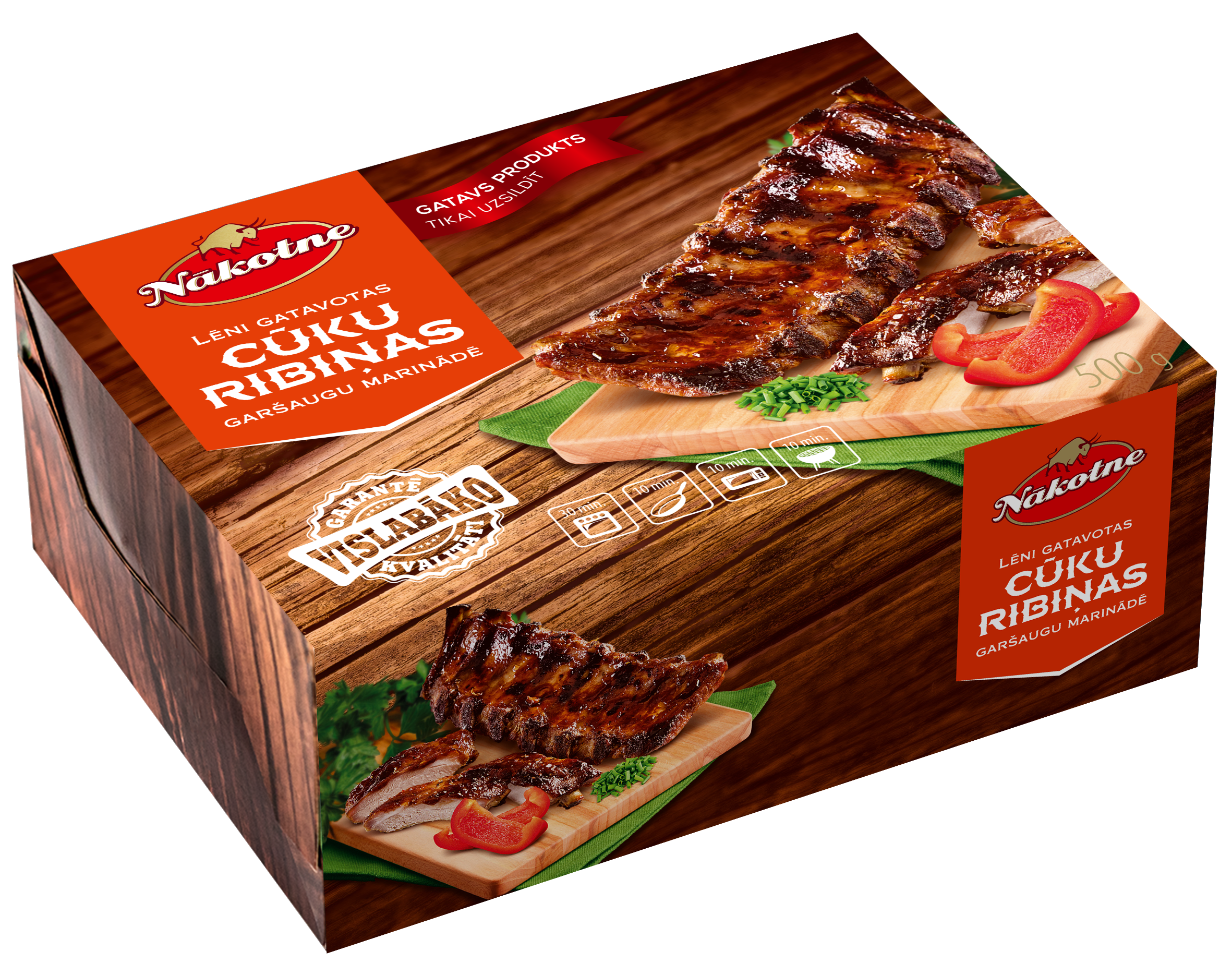 LĒNI GATAVOTAS CŪKU RIBIŅAS GARŠAUGU MARINĀDĒ 500g