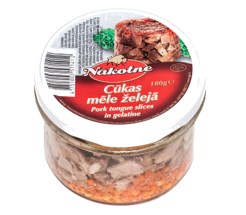 PORK TONGUE SLICES IN GELATINE 180G