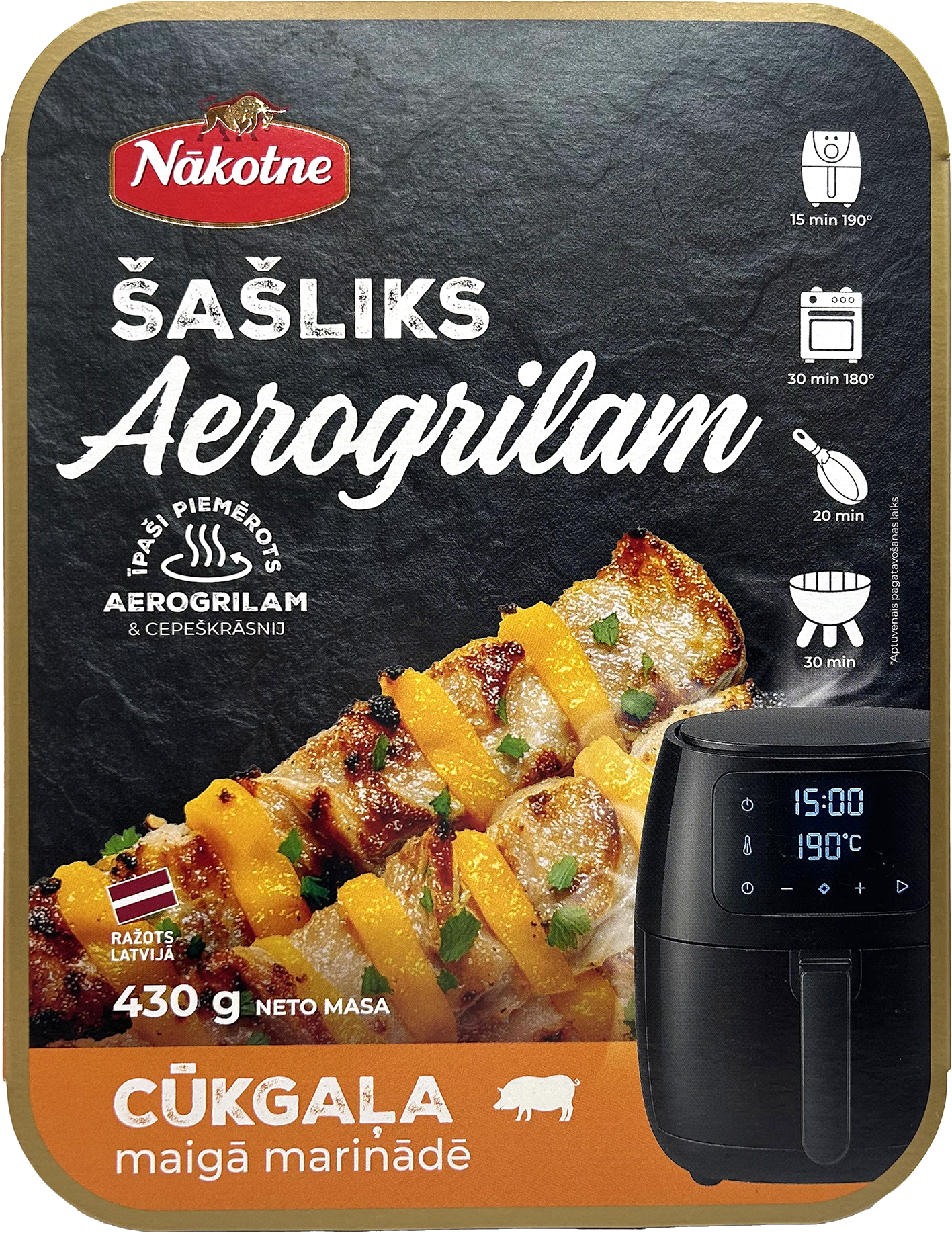 ŠAŠLIKS AEROGRILAM, CŪKGAĻA MAIGĀ MARINĀDĒ 430g