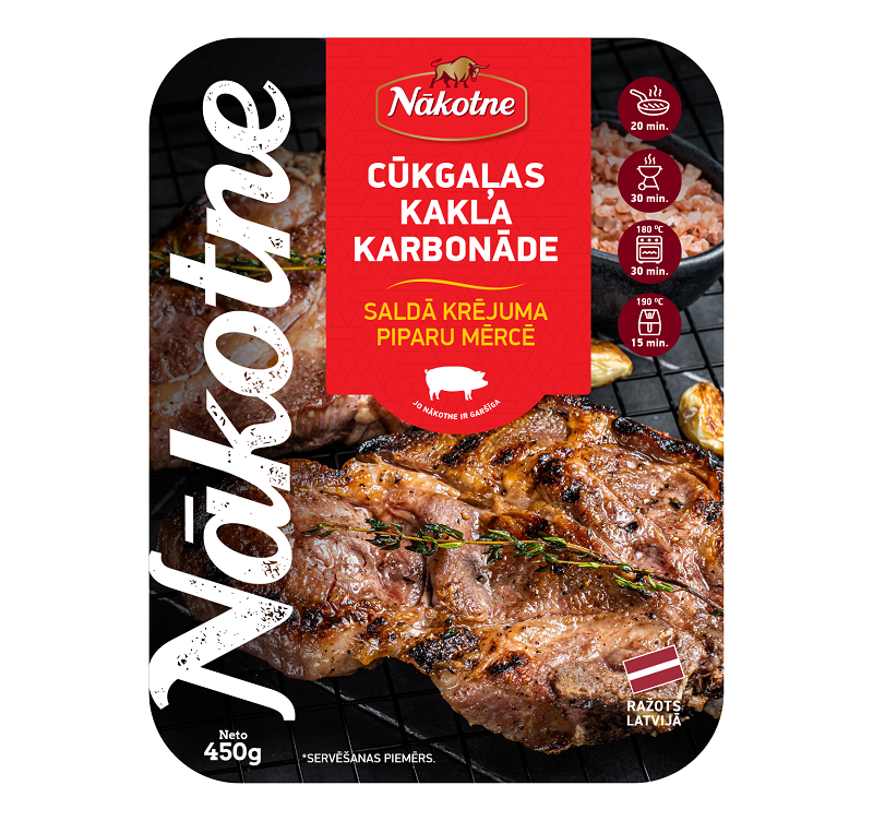 CŪKGAĻAS KAKLA KARBONĀDE SALDĀ KRĒJUMA PIPARU MĒRCĒ 450g