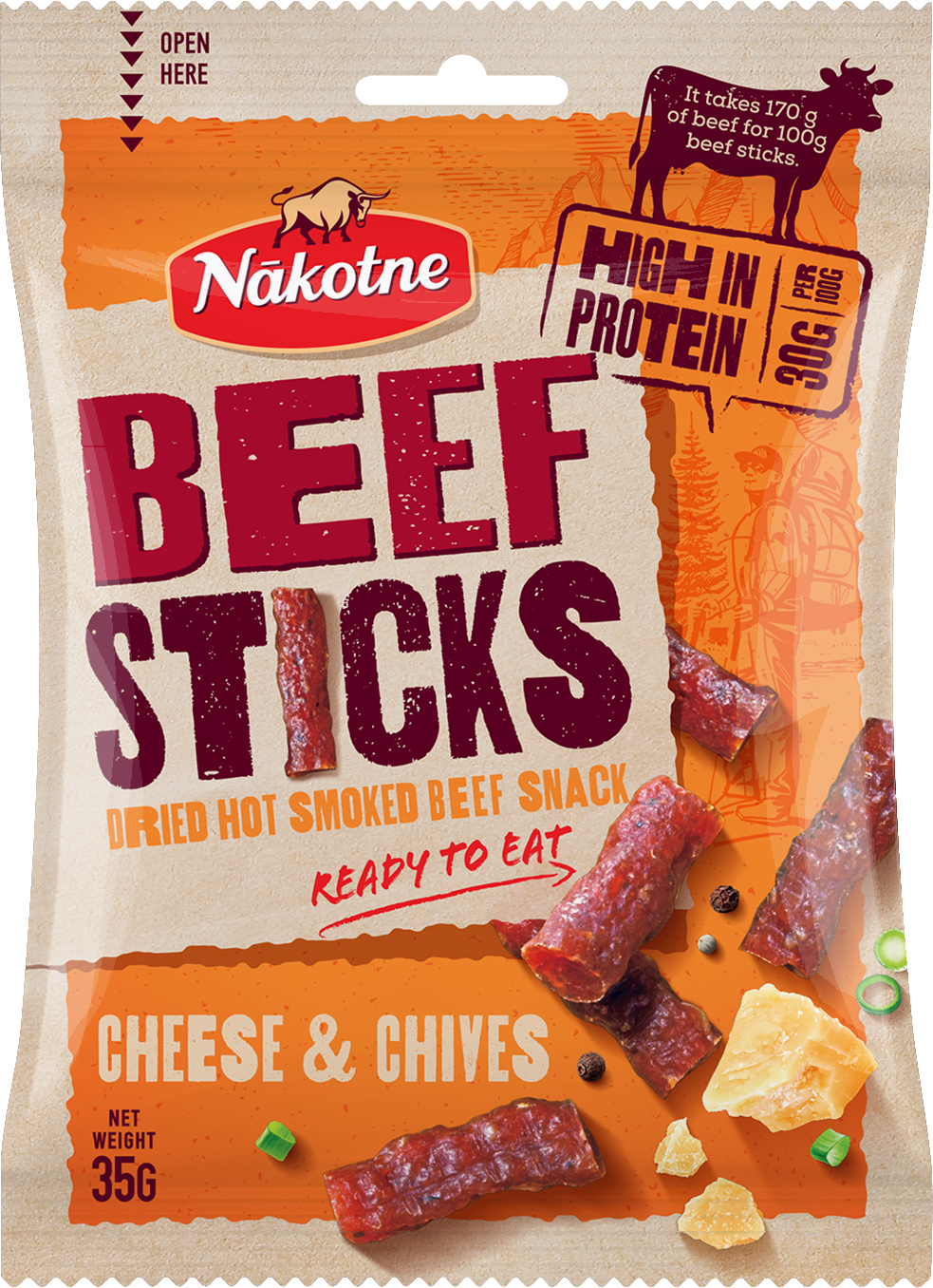 BEEF STICKS CHEESE & CHIVES