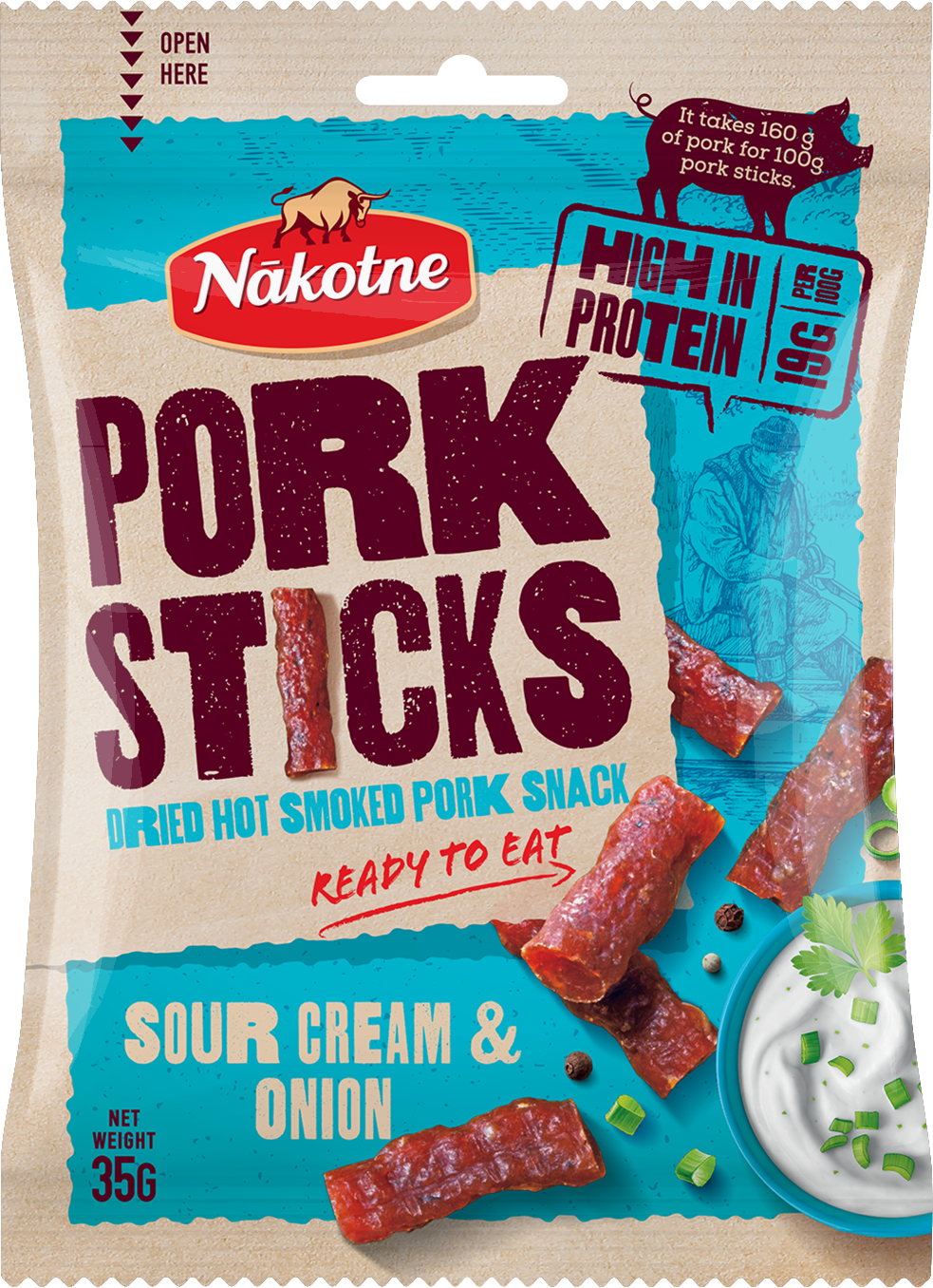 PORK STICKS SOUR CREAM & ONION