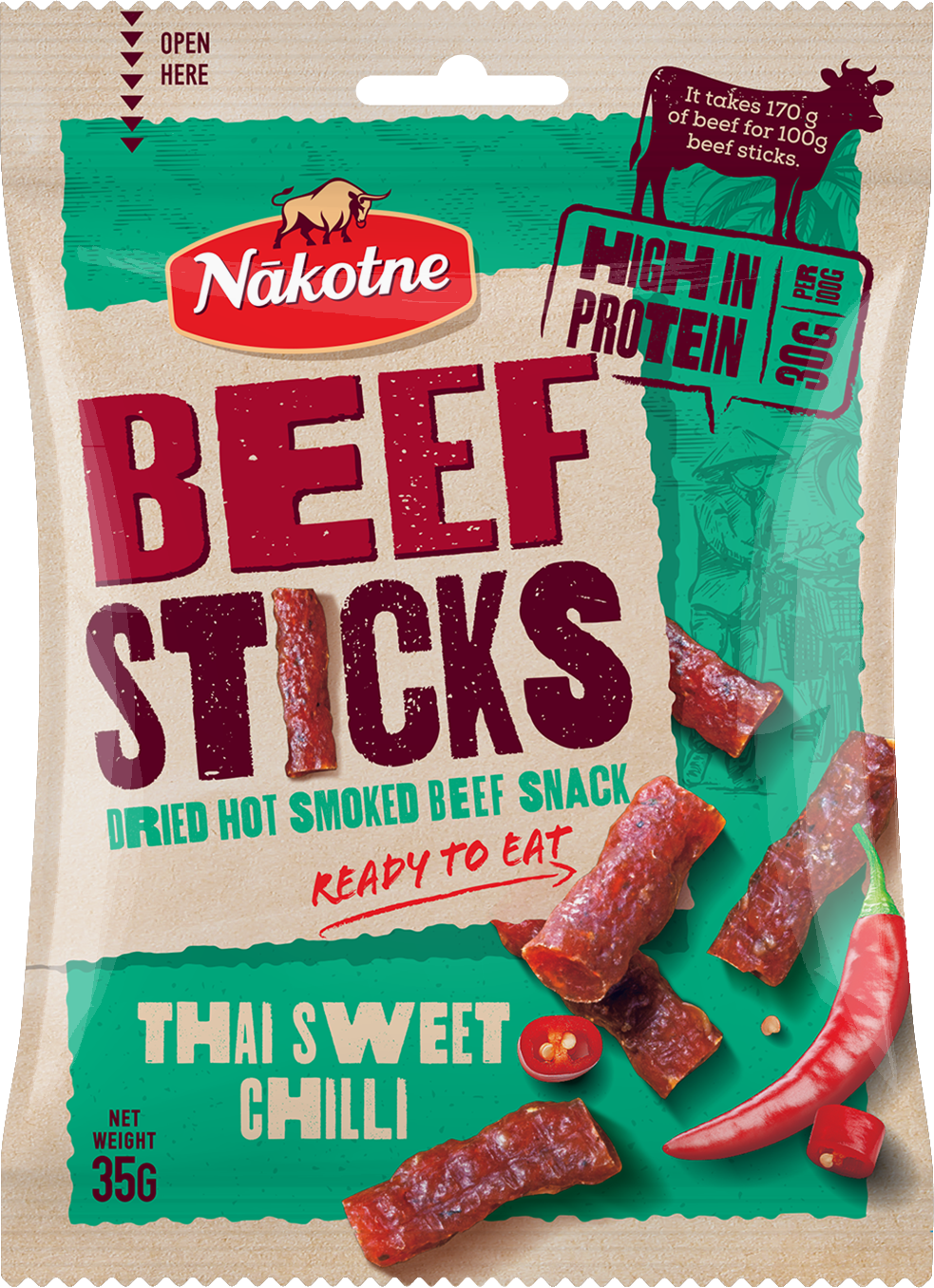 BEEF STICKS THAI SWEET CHILLI