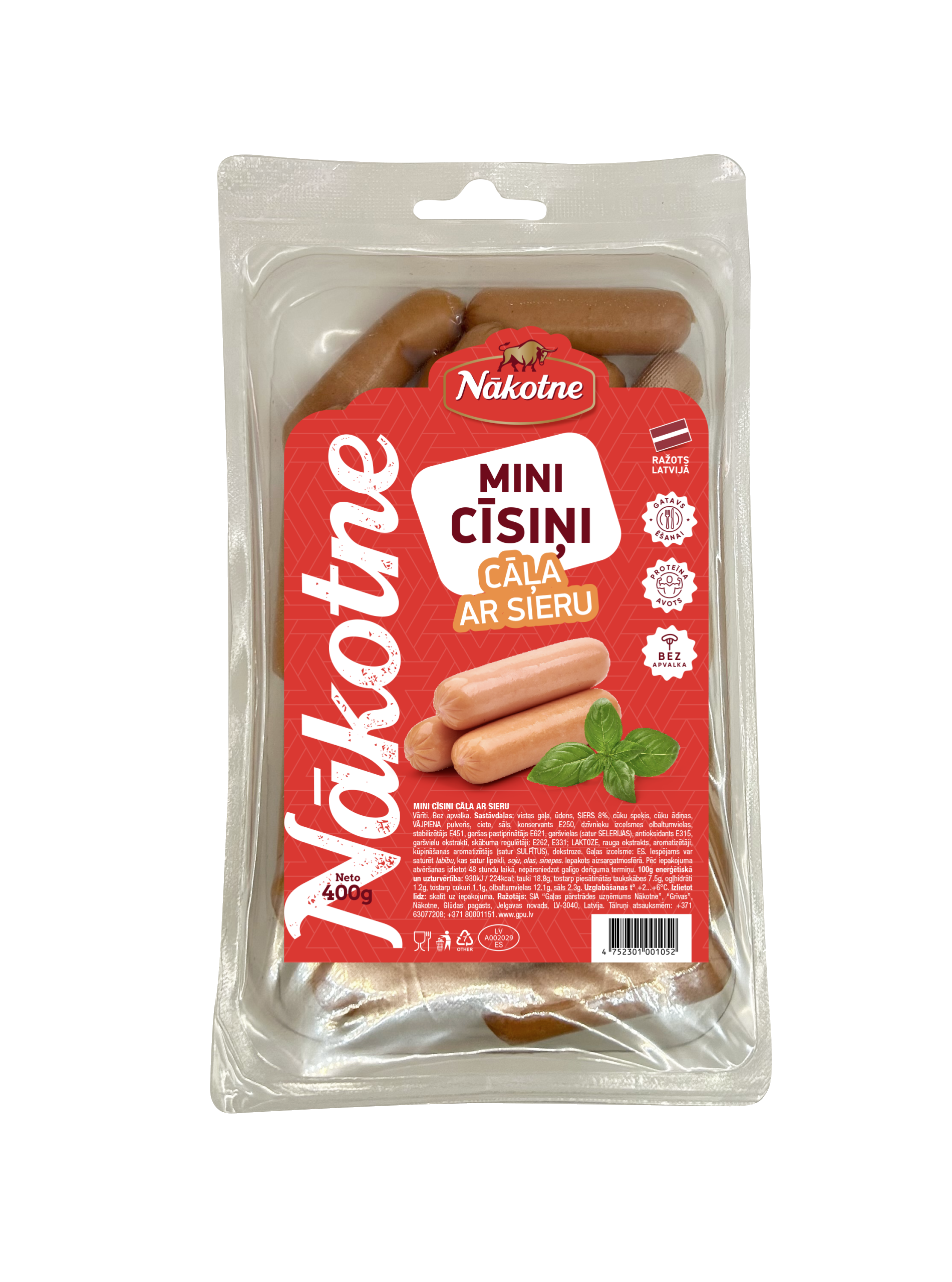 MINI CHICKEN FRANKFURTERS WITH CHEESE