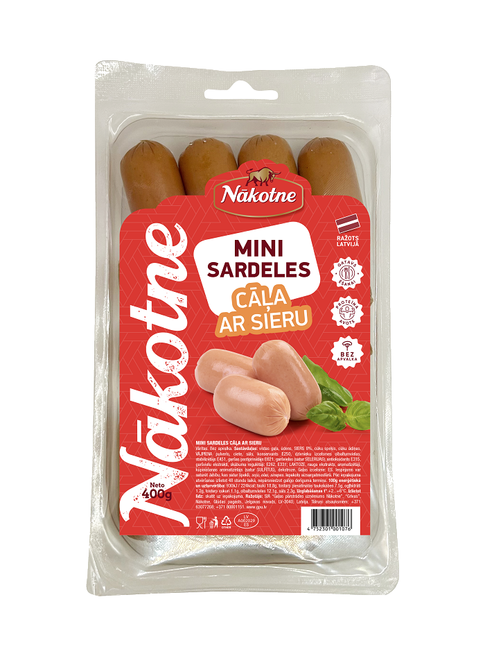 MINI CHICKEN SAUSAGES WITH CHEESE