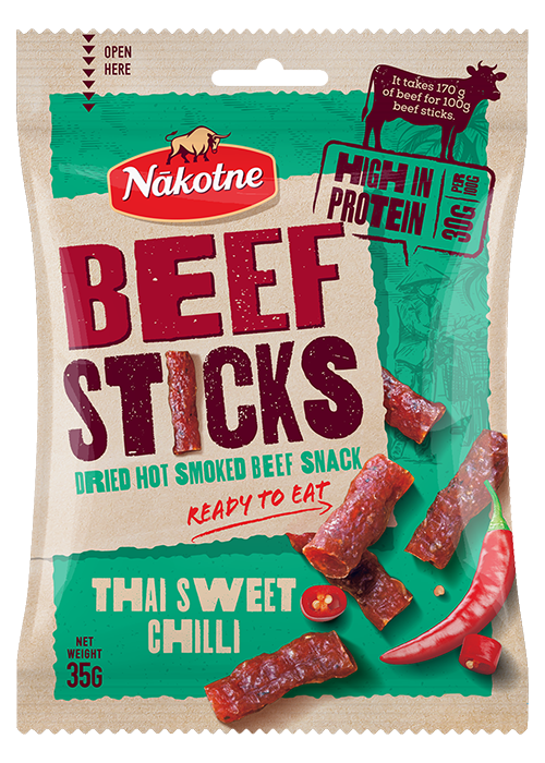 LIELLOPU GAĻAS UZKODA BEEF STICKS THAI SWEET CHILLI