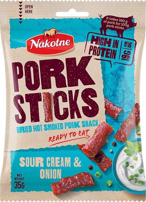 CŪKGAĻAS UZKODA PORK STICKS SOUR CREAM & ONION